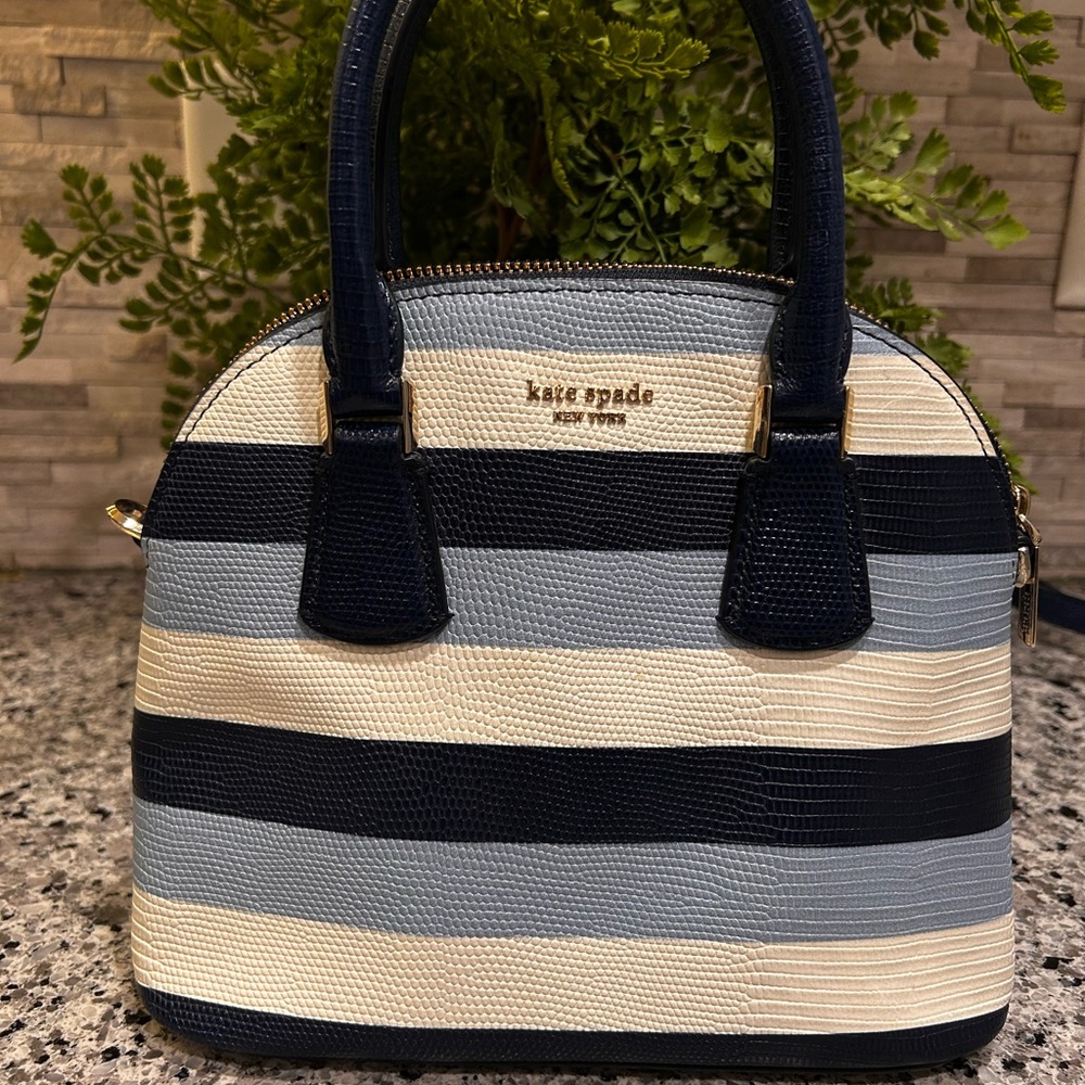 Kate Spade Blue and Cream Satchel Bag